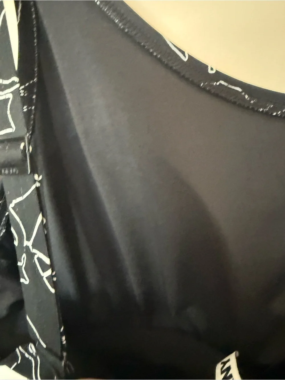 DKNY Black One-Piece Swimsuit with White Abstract Line Print - Picture 5 of 5